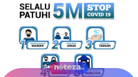 Cegah Virus Covid-19 Dengan Selalu Taat Prokes 5M