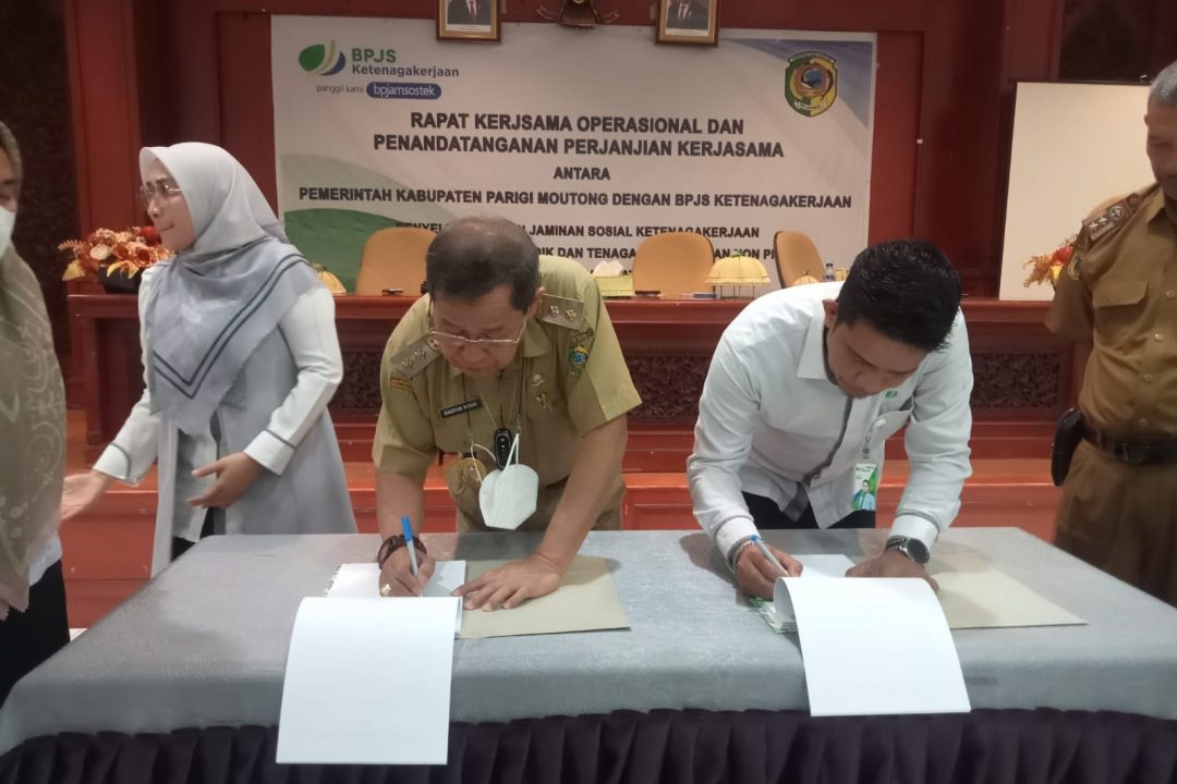 Kepesertaan Jamsos Bagi Guru Honor, Pemda Parigi Moutong dan BPJS Teken MoU