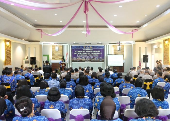ASN Polda Sulteng Mengelar Syukuran HUT KORPRI ke-51