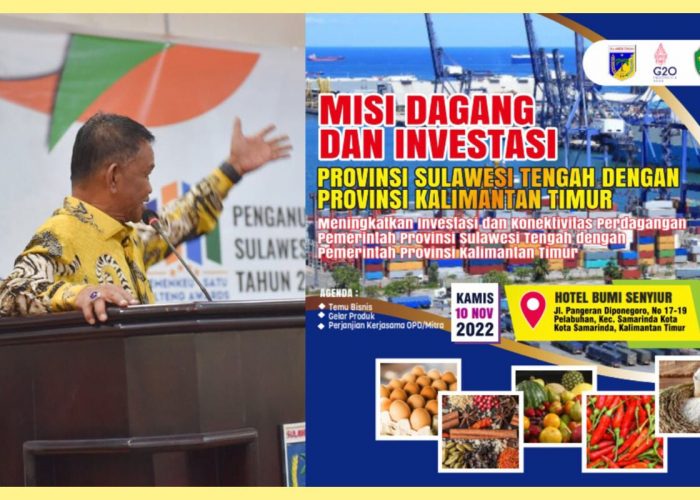 Misi Dagang, Pemprov Sulteng Kerja Sama dengan Pemprov Kalimantan