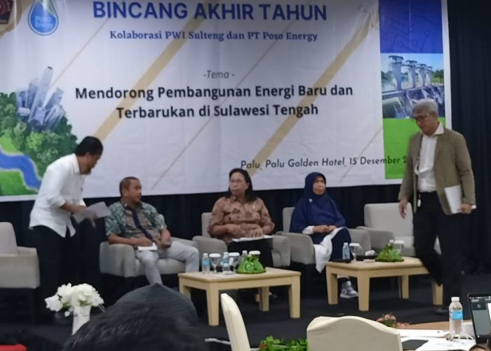 Bahas Energi Baru dan Terbarukan, PWI Sulteng dan PT. Poso Energi Kolaborasi Bincang Akhir Tahun