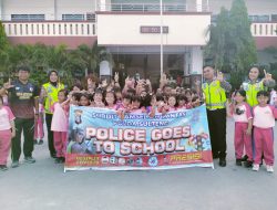 Kunjungi Taman Kanak-Kanak, Polda Sulteng Mengenalkan APILL