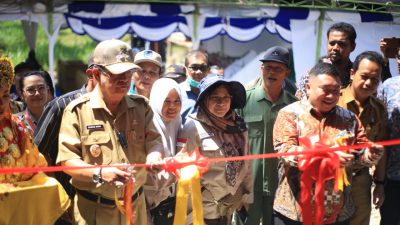 Wabup Badrun Nggai, Resmikan Kandang Komunal Peternakan Sapi Di Desa Tinombala Jaya