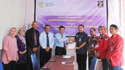 Sekolah Tinggi Ilmu Ekonomi (STIE) Panca Bhakti Jalin Kesepakatan dengan Kanwil Kemenkumham Provinsi Sulawesi Tengah