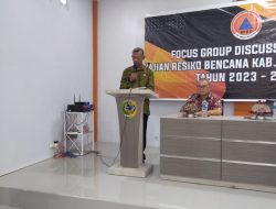 Pemerintah Daerah Kabupaten Parigi Moutong diwakili oleh Staf Ahli Bidang Pemerintahan Hukum dan Politik Drs Aminudin buka Kegiatan Focus Group Discussion I (FGD I) Kajian Risiko Bencana Kabupaten Parigi Moutong Tahun 2023-2027