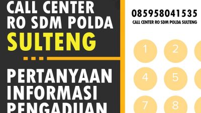 Biro SDM Polda Sulteng Buka Layanan Call Center Penerimaan Polri TA. 2023