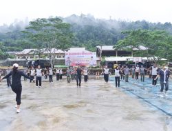 Sinergitas TNI Polri. Polres Morowali Utara Menggelar Olahraga Bersama