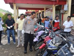Polres Morowali Utara Ungkap Curanmor. 20 Unit Barang Bukti disita