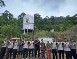 HUT Bhayangkara ke-77. Polres Morowali Utara bangun Fasilitas Air bersih di Dusun Mata