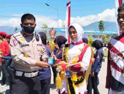 SMPN 2 Palu Juara I Lomba PBB Hari Bhayangkara ke 77 di Polda Sulteng