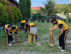 Wujud Syukur Usia 77 Tahun Polri, Polda Sulteng gelar aksi bersih-bersih rumah Ibadah