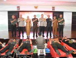 Kapolda, Wakapolda dan PJU ikuti Baksos HBA ke 63 Tahun 2023 di Kejati Sulteng