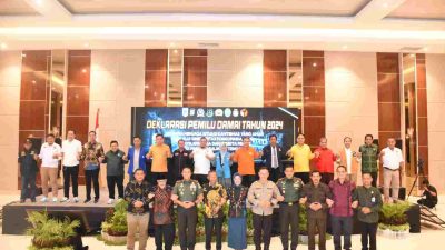 Polda Sulteng Gelar Deklarasi Pemilu Damai 2024, dihadiri 17 Parpol