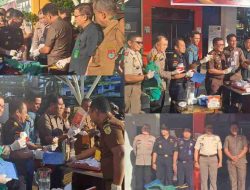Kejaksaan Negeri Banggai Pemusnahkan Barang Bukti, Polres Banggai Terima Apresiasi