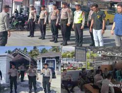 Anggota Polres Banggai Amankan Simulasi Penanganan Logistik Pemilu Serentak 2024