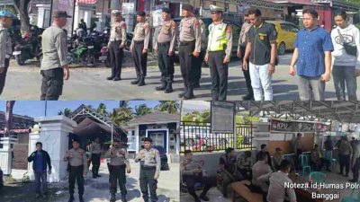 Anggota Polres Banggai Amankan Simulasi Penanganan Logistik Pemilu Serentak 2024