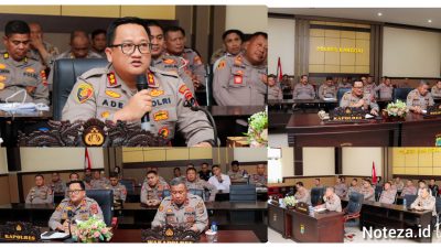 Kapolres Banggai Pimpin Rapat Persiapan Kunjungan Kapolda Sulteng.FOTO : Dok Humas Polres Banggai