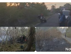 Aksi Kapolsek BualemoTurun Tangan Padamkan Karhutla.Di desa nipa Kalemoan