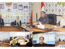 Bupati banggai,diwakili Sekab.Ir Abdullah Ali.M.Si.Mengikuti Secara Langsung Zoom Meeting Melalui Daring/Aplikasi Zoom meeting.