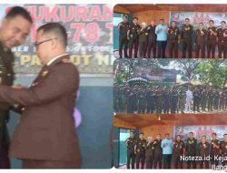 Kepala Kejaksaan Negeri ( Kajari ).Banggai,Raden Wisnu Bagus Wicaksono.SH.M.Hum.Menghadiri Upacara Dan Sekaligus Syukuran HUT TNI Ke 78