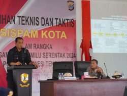 Polda Sulteng berikan pembekalan Latihan Teknis dan Taktis Sispamkota Jelang Pemilu 2024