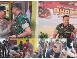 Dandim 1308/LB.Letnan Inf.Hermawan Menghadiri Kegiatan Baksos dan Balkes di Polsek Luwuk Banggai