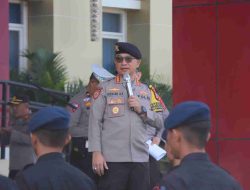 Apel Perdana Satgas OMB Tinombala, Kasatgasopsda : Jaga Netralitas Polri dan tidak buat pelanggaran sekecil apapun