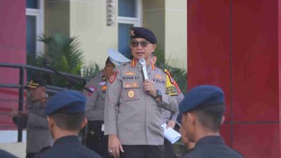 Apel Perdana Satgas OMB Tinombala, Kasatgasopsda : Jaga Netralitas Polri dan tidak buat pelanggaran sekecil apapun