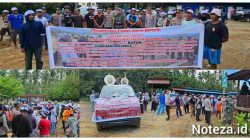 Kapolsek Pagimana Pimpin Pengamanan Aksi Damai Petani Bersatu Desa Siuna