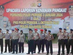 846 Personel Polda Sulteng Naik Pangkat di penghujung tahun 2023