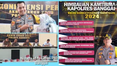 Wakapolres Banggai Pimpin langsung Konferensi Pers Di Akhir Tahun 2023