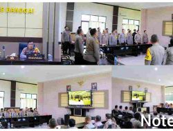 Kapolres Banggai Ingatkan Personil Terkait ST Kapolri Tentang Netralitas Polri di Pemilu 2024