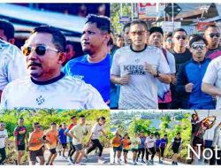 Menpar Sandiaga Uno Bersama Bupati Banggai Lari Pagi di Destinasi Wisata Air Terjun Piala