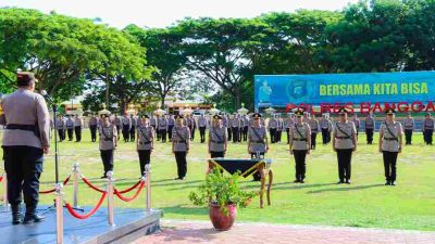 Rotasi Kembali Bergerak di Tubuh Polri, Kapolres Banggai Pimpin Sertijab Lima PJU