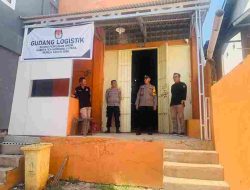 Kabagops Polres Morowali Utara cek Gudang Logistik KPU dan berkoordinasi dengan Bawaslu