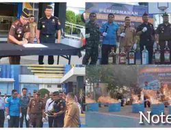 Kepala Kejaksaan Negeri Banggai Turut Hadiri Pemusnahan Barang Ilegal Milik Negara di Kantor Bea Cukai Luwuk