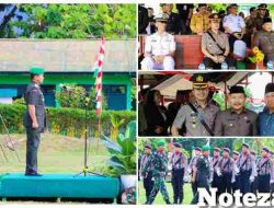 Wakapolres Banggai Hadiri Upacara Hari Juang TNI-Ad di Kompi C Yonif 714 SM