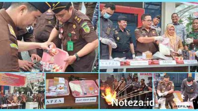 Kepala Kejaksaan Negeri Banggai Pimpin Pemusnahan Barang Bukti dan Sosialisasi Risiko Kejahatan
