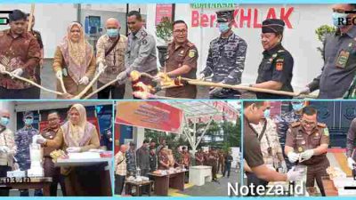 Tingkatkan Sinergitas, Polres Banggai Hadiri Pemusnahan Barang Bukti di Kejari