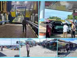Pantau Arus Balik, Satgas Preventif Ops Lilin Polres Banggai Pengamanan di Pelabuhan Penyebrangan