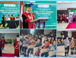 SekDa Kabupaten Banggai,Ir H Abdulah Ali.M.Si Mewakili Bupati Hadir Di Wisuda Amik Nurmal, Pesan SekDa Setiap Alumni Harus Mampu Kompetitif Bisa Ciptakan Lapangan Kerja Baru