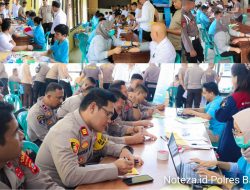 Personil Polres Banggai Jalani Pemeriksaan Kesehatan Secara Berkala
