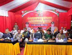 Kapolda Sulteng bersama Pemda dan petinggi TNI Pantau pergantian tahun, Sulteng Aman