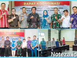 Kepala Kejaksaan Negeri Banggai Raden Bagus Wisnu Wicaksono.SH.M.Hum. Menghadiri Rakor Kesiapan Pemilu 2024