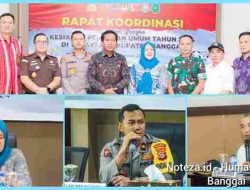 Memperkuat Sinergi, Polres Banggai menggelar Rapat Koordinasi ( Rakor ) Kesiapan Pemilu 2024