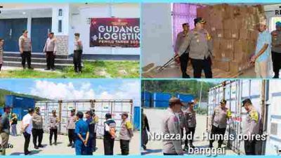Kapolres Banggai Cek Kesiapan Logistik Pemilu 2024 dari Pelabuhan Hingga Gudang KPU