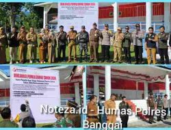 Deklarasi Pemilu Damai serta Apel Bersama Kapolsek Apresiasi Masyarakat pagimana Jaga Kamtibmas