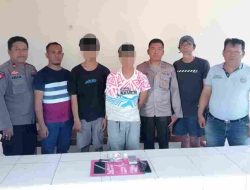 Polsek Toili Tangkap Dua Pelaku Narkoba, Belasan Sachet Sabu Diamankan