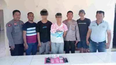 Polsek Toili Tangkap Dua Pelaku Narkoba, Belasan Sachet Sabu Diamankan