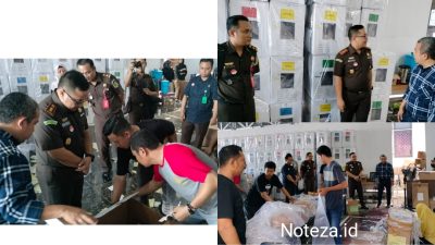 Satgas Pam Objek Penting,Turut dampingi Kunjungan Kejari Banggai Ke KPU Banggai,Cek Logistik Pemilu 2024.